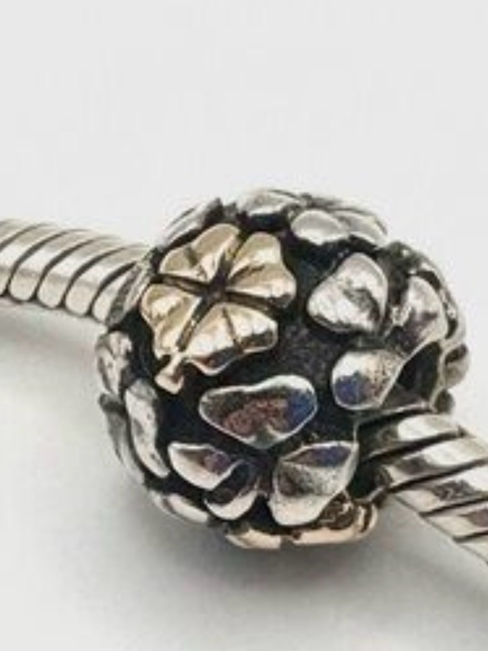 Pandora Sterling Silver and Gold Lucky Charm